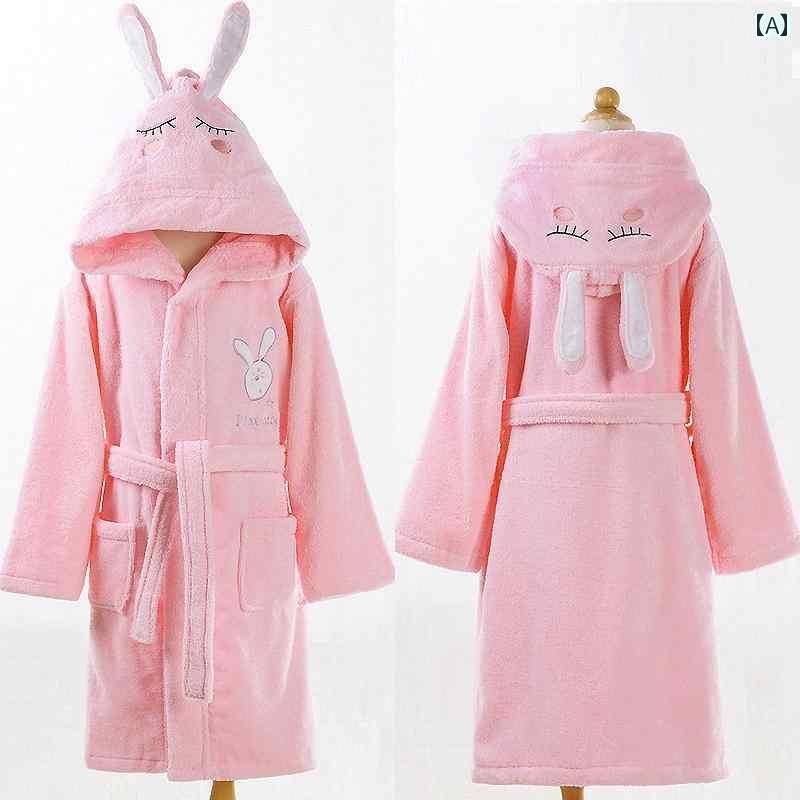 子供 ガウン パジャマ 子供用 バスローブ 男の子用 厚手 コットンタオル 素材 吸水性 速乾 水泳 女の子 ベビー フード付き ナイトガウン
