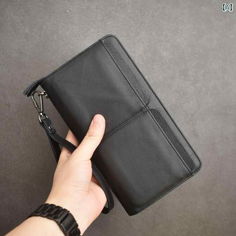 メンズ ウォレット 財布 メンズ ヴィンテージ 革 財布 ロングウォレット大容量 スマートフォン バッグ カードホルダー 複数の カードスロット第一層 牛革 クラッチバッグ
