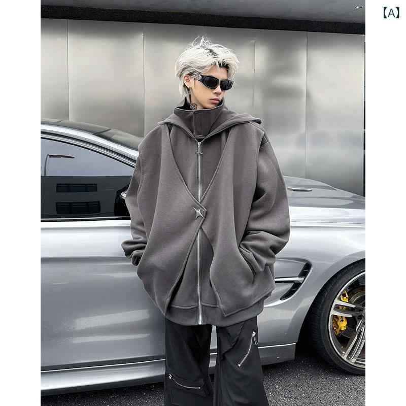 ハイネック パーカー メンズ アメリカン i ソーシャル フィアー ジレー トレーナー メンズ 歳月 ハイネック 如何様物 背広 甚だしい 表どおり バイブ ボンネット付き添い人 上衣