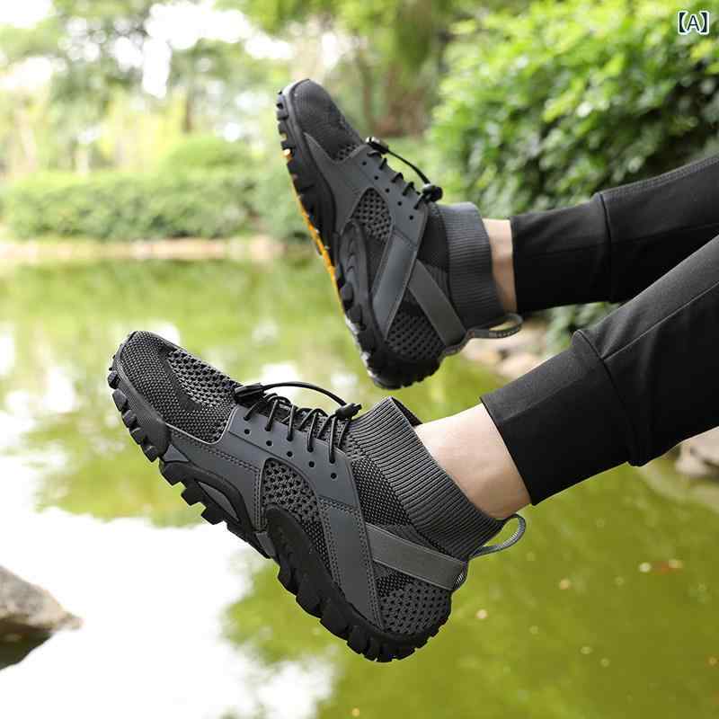 ロッククライミング シューズ 男性用 プロ リバート レーシングシューズ アウトドア マウンテン レインフォレスト ハイキング シューズ 滑り止め トレイルランニング スポーツ 登山 水陸両用