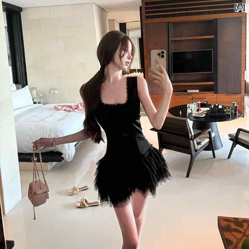 黒お召しもの 成年者かっこいい レディース お月さま ヴェラ 夜想曲 表現スタイル 御前上等 お召しもの 小母さん スス 通貨価値 メッシュノースリーブ ミニ スコート