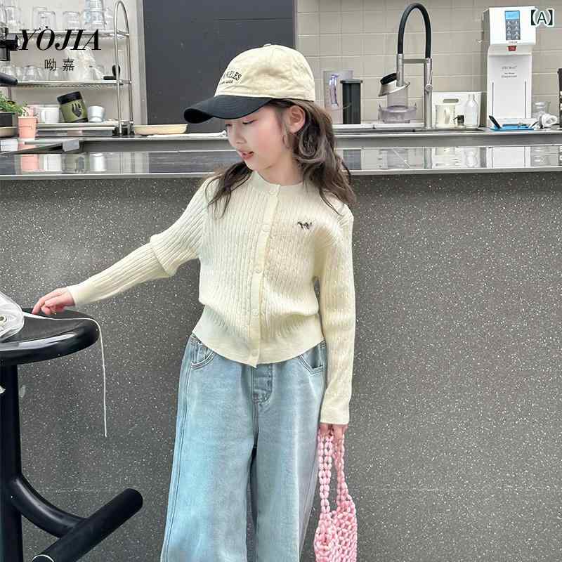 女の子用 カーディガン キッズ ニット YOJIA 女の子用 ニット セーター 2025 春 おしゃれ カーディガン トップス 子供用 小さい シャツ