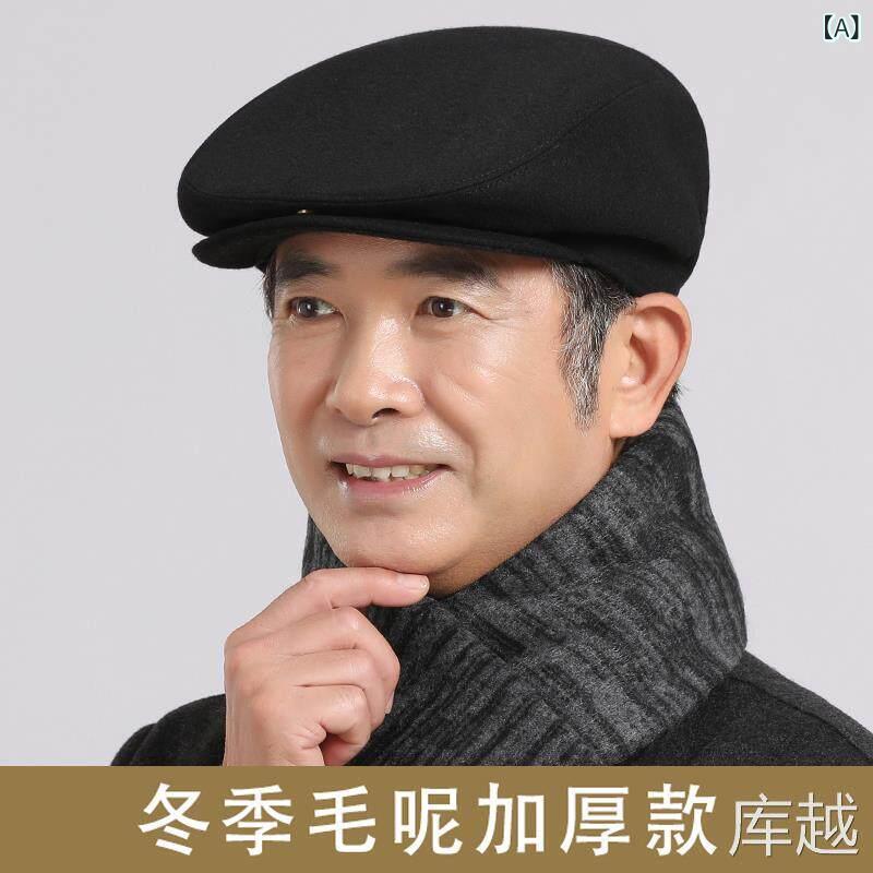 メンズ 秋冬帽子 レトロ 老人 帽子 男性 春秋 50歳のお父さん 暖かい 60お じいさん 70 前向き 冬