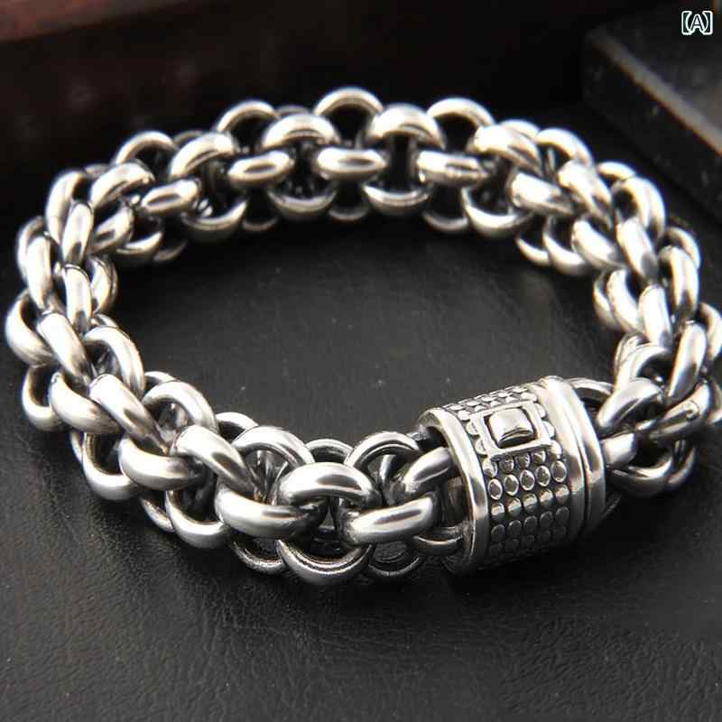 【職人手作り】シルバー925 ブレスレット Garden of Eden｜シームレス カーブ リンク ブレス ブレスレット