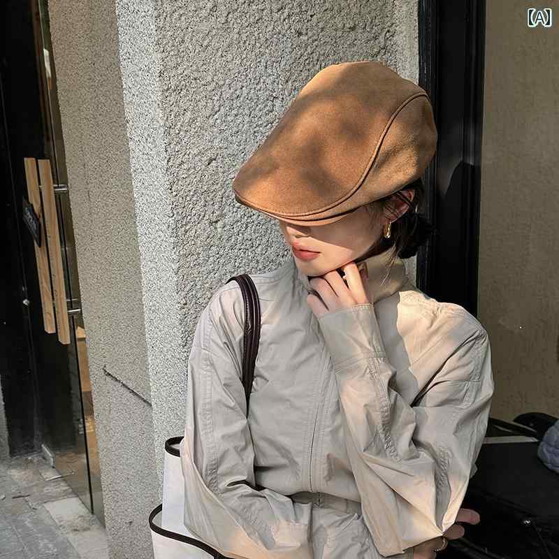 ベレー帽 レディース 秋冬 パステル色の 子ヒツジ人はだの 元始的お 金の ベレー 帽 成人女性用 レトロ 革 心地好い 読みもの ペンキ屋 ダックビル 旗がしら 櫂 時節 着付ける 能力のある