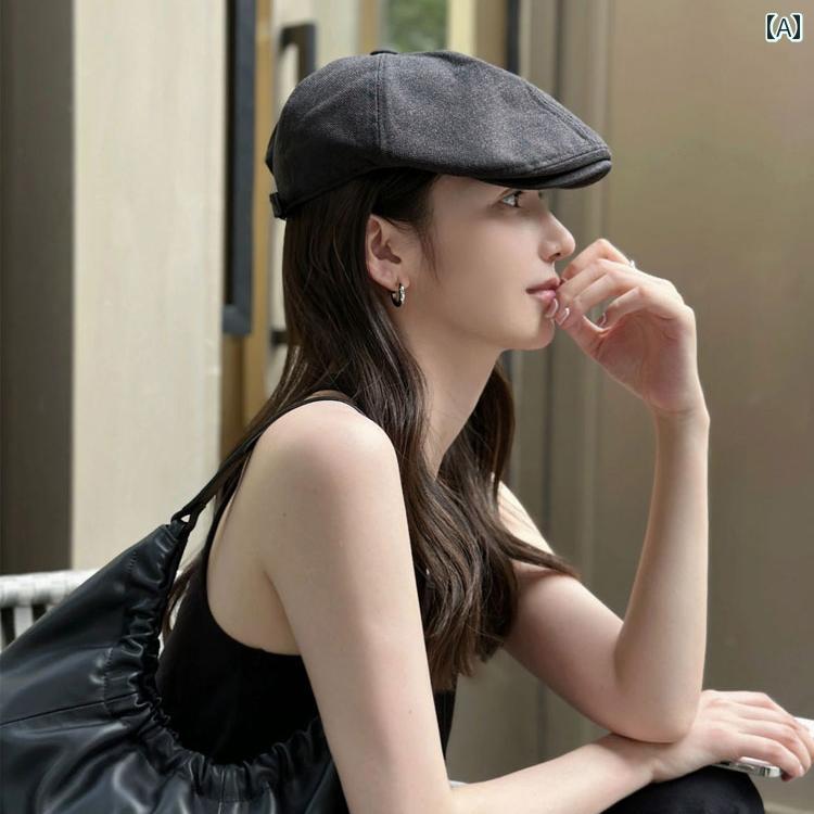 ベレー帽 レディース 秋冬 FADEYI かぶり笠 レディース 夏 通気性 レトロ フォワード かぶり笠 韓国 連合王国 櫂 時節 ベレー 帽 逆さま 御召しもの ダックビル 旗がしら