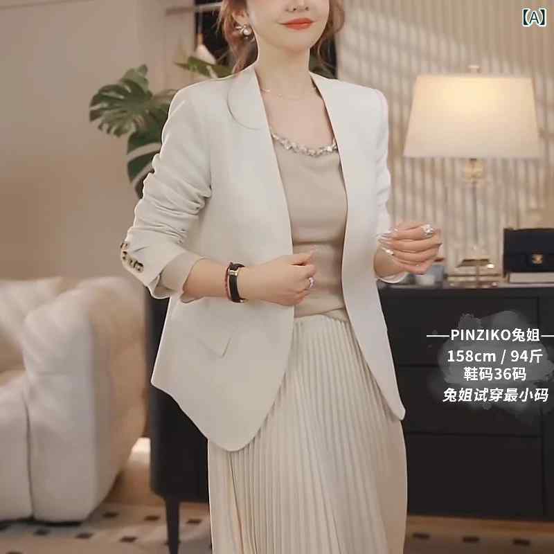 背広 上衣 レディース 御前上等 流行り物否 色合い 背広 上衣 お上さん用 2025 春 韓国 か細い レディース いの一番