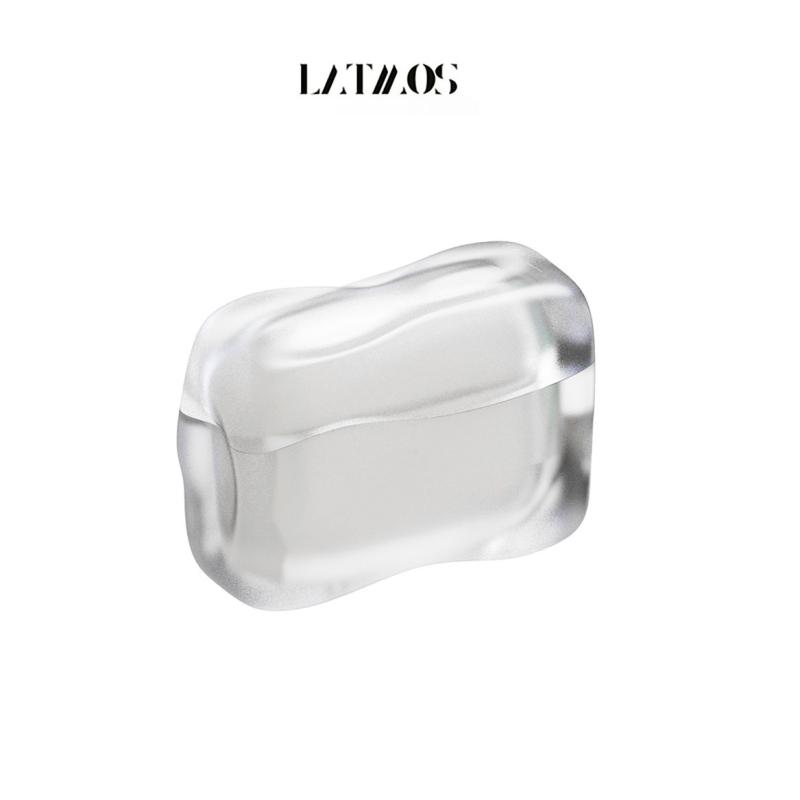 Airpods4 イヤホンカバー LATMOS アイスキューブ イヤホン ケース Airpods用 Apple 液体 シリコン フロスト アイス クリスタル ソフト