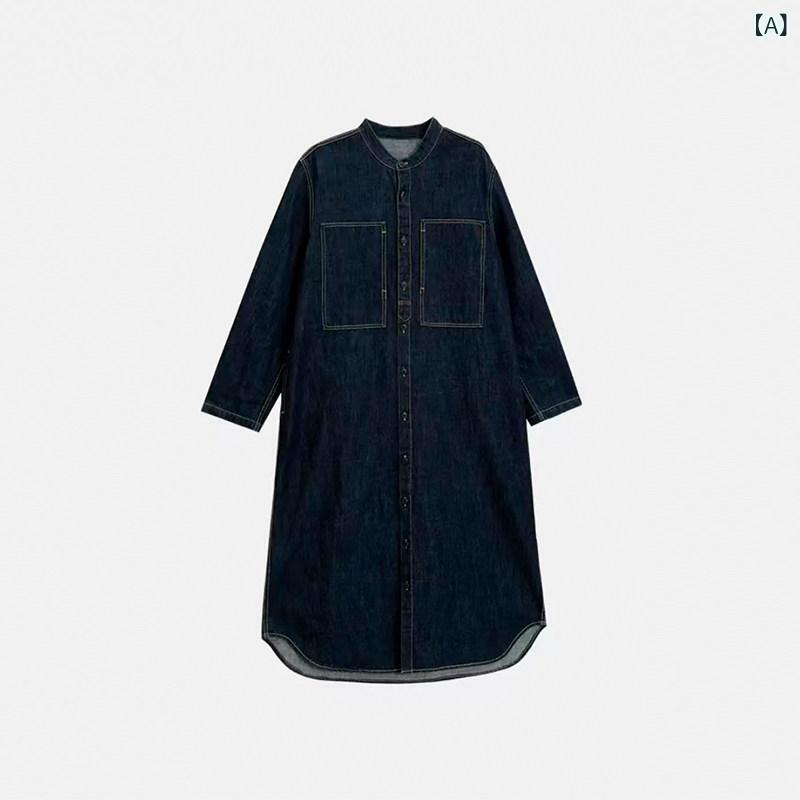 雅びやかなシャツワンピースレディース 春の 照明ランプ色合い ラウンド 色合い 名取り草 落ちこむ 影ぼうしの プルオーバー ゆったり 真っただ中 丈 ジーンズ ウィンドブレーカージャケット レディース お召しもの