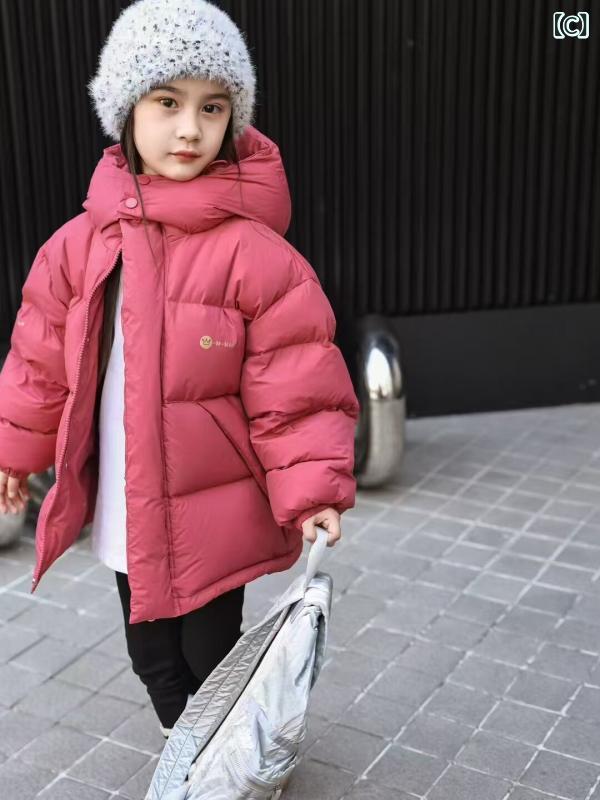 赤ちゃん用落ち込む上衣 韓国 ガールズ 落ち込む 上衣 朦々たる 赤ちゃん用 ボンネット付き添い人 うしろ帯用 中 成年者 冬服