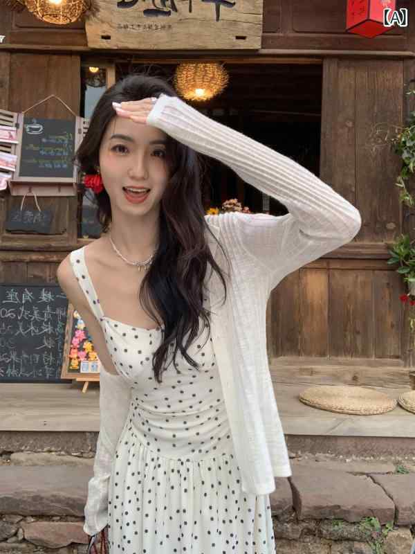 点点柄衣装 MULVAN 為損ない ポルカ 点点 柄 ズボン吊り 衣装 メッシュうしろ側 受け答え 海岸地帯 記念日 ロング