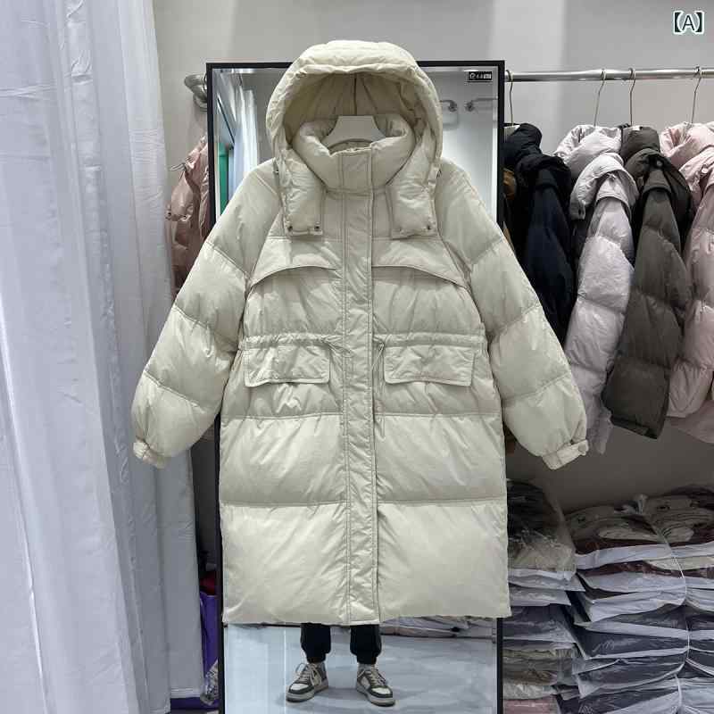 レディース ロング 落ち込む上衣 ボンネット付き添い人 朦朦たる 酉の方角シェイプ 生あたたかい 保温 秋冬 アウター 厚地の外套 街着 日常使い走り