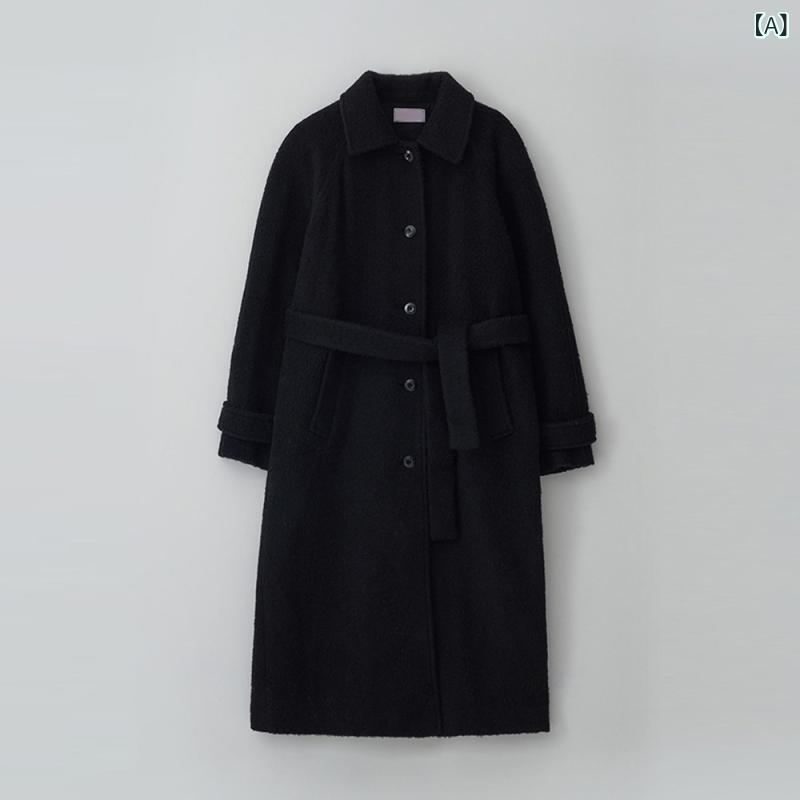 秋冬 亭主もち用 レトロ ゆったり 羊毛 厚地の外套 中長丈 御前上等感  影ぼうし アウター 優しいこと 日常使い走り