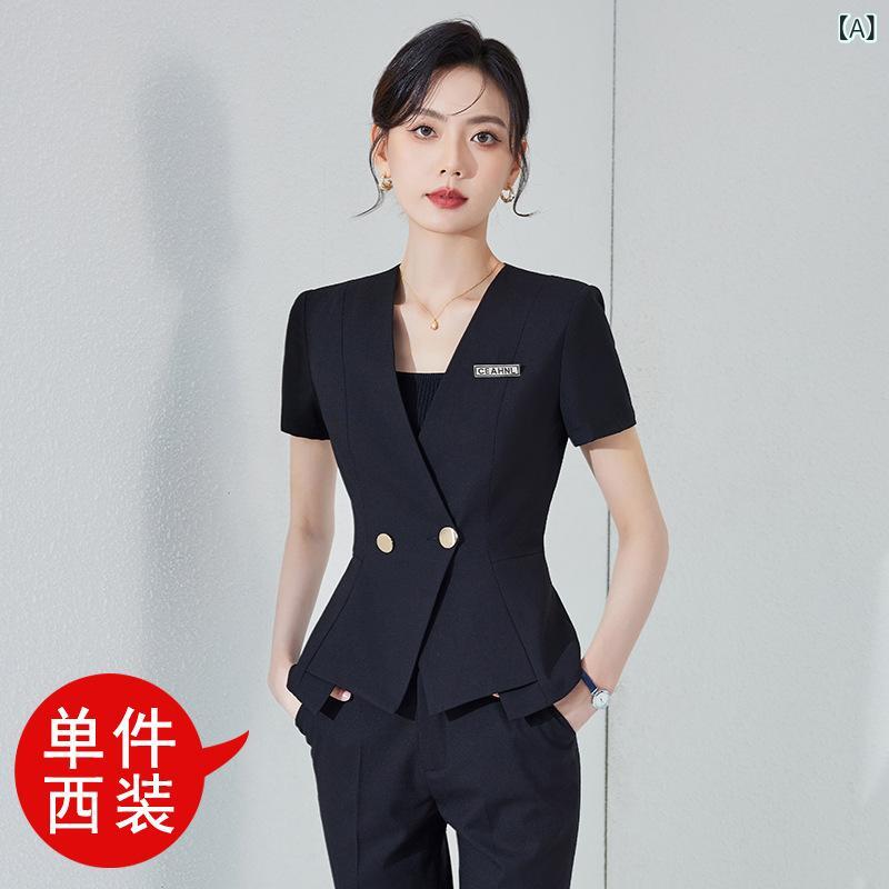 レディース 夏用 薄っぺら 背広 書き割り 事務室 通い 仕事服 今めかしい 流行り物 軽さ 冷やりとした 表現スタイル