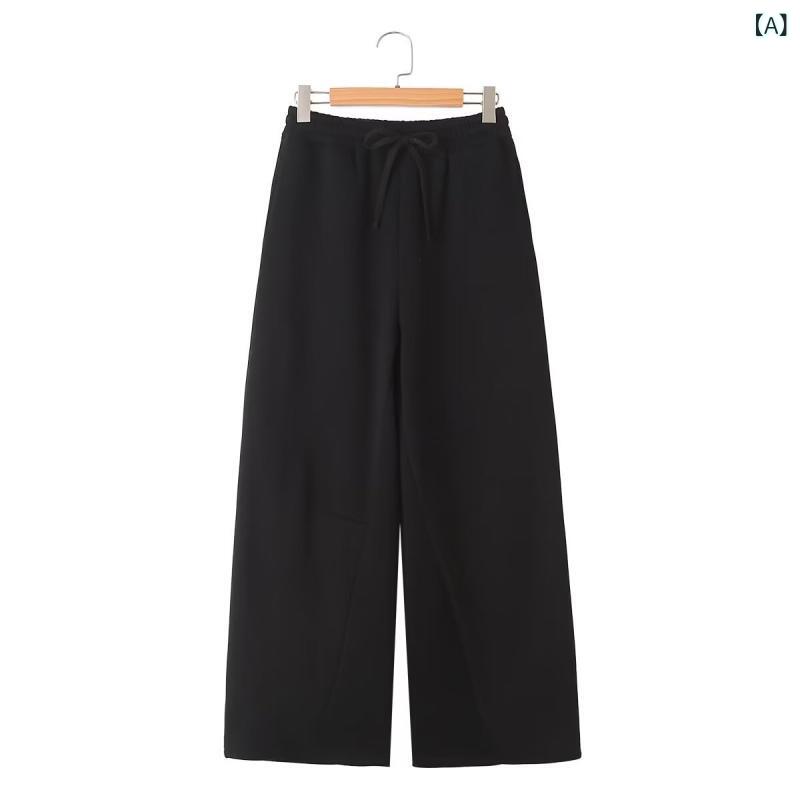 レディース 秋 伸縮ウエスト ベルベット ジョギング ストレート レッグ ロングパンツ 暖か 快適 普段使い カジュアル