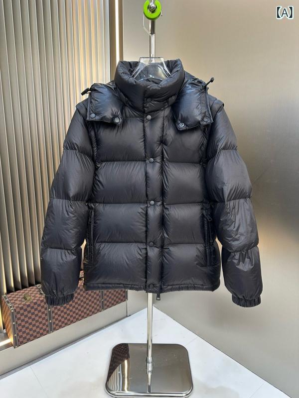 落ちこむ上衣 男女兼用 ボンネット付き添い人 取りはらい袖 秋冬 アウター 厚地の外套 生あたたかい 軽さ 防寒 ユニ一発やる ロング丈