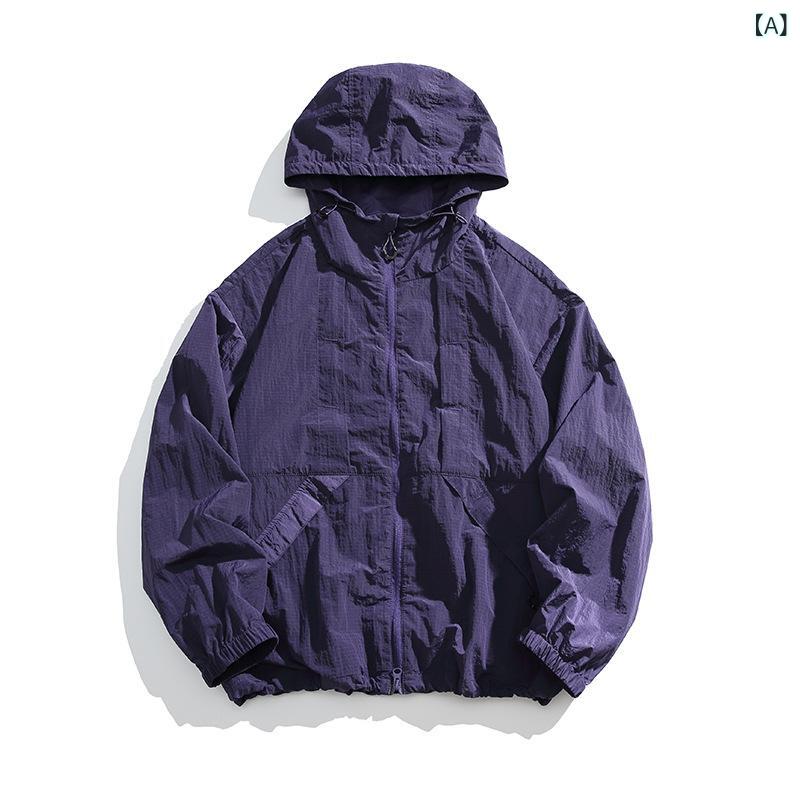 UVカット ジャケット 男女兼用 春夏 アウトドア 登山 サイクリング スポーツ 薄手 軽量 吸湿速乾 汎用 トレッキング ウェア 日系
