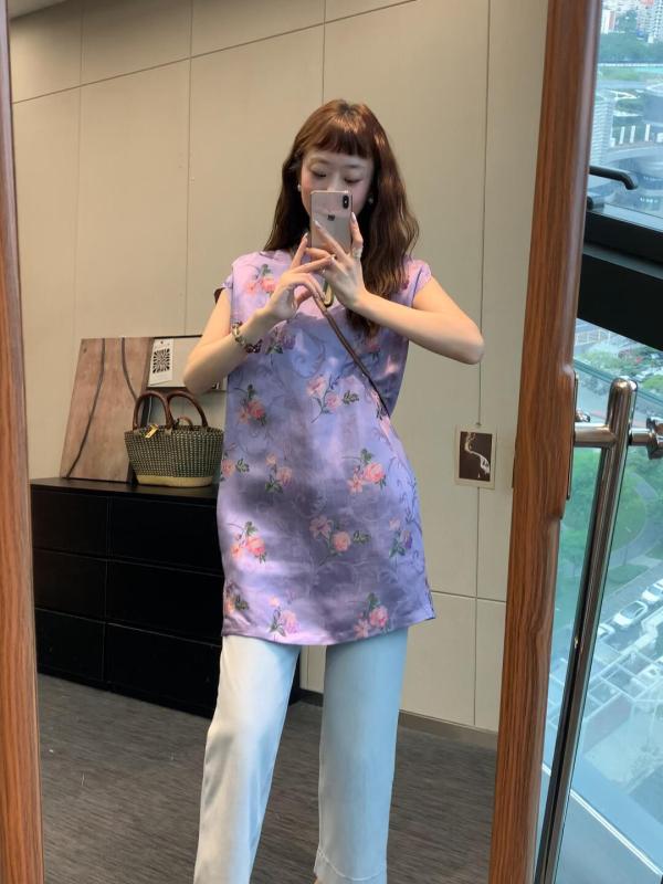レディース 夏 レトロ スタンドカラー フロッグボタン ベスト ワンピース ハイウエスト ストレート デニムパンツ 綿素材 普段使い 軽量 伸縮性 カジュアルスタイル
