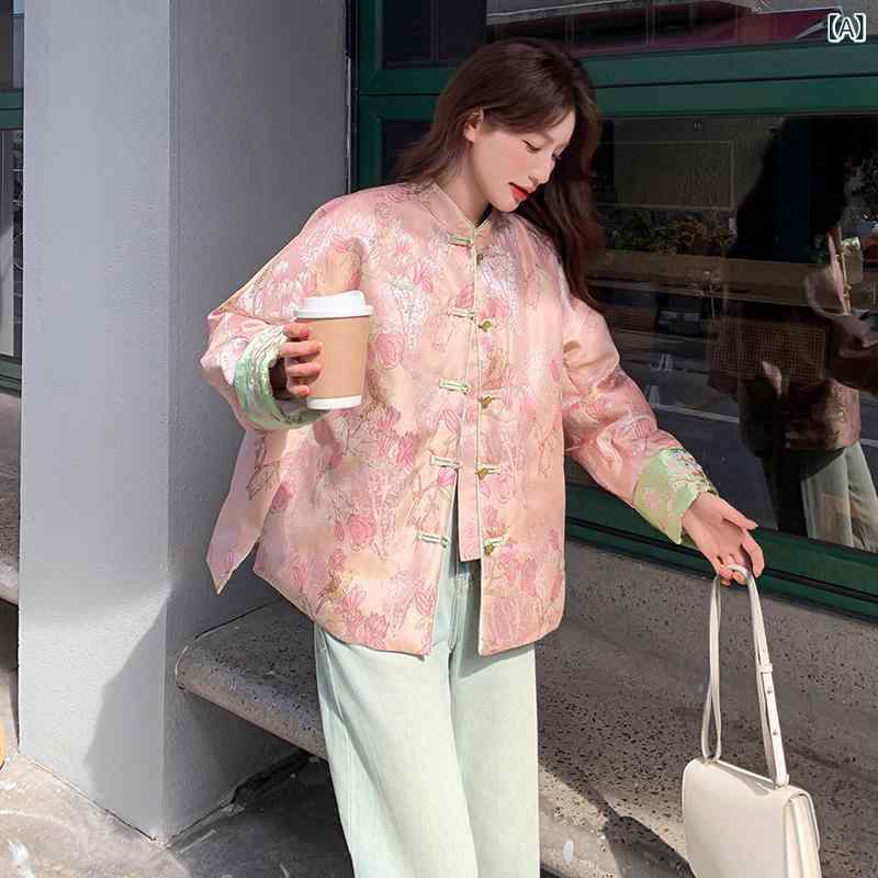 ジャケット レディース 春秋 中国 ショート丈 現代 ファッション かわいい 気質 上着 トレンド 軽量 伸縮性 通勤用 普段使い 部屋着 アウトドア 綿 麻 デニム 再生繊維 ハイウエスト ビッグシルエット Vネック ブラック ピンク系 アイボリー
