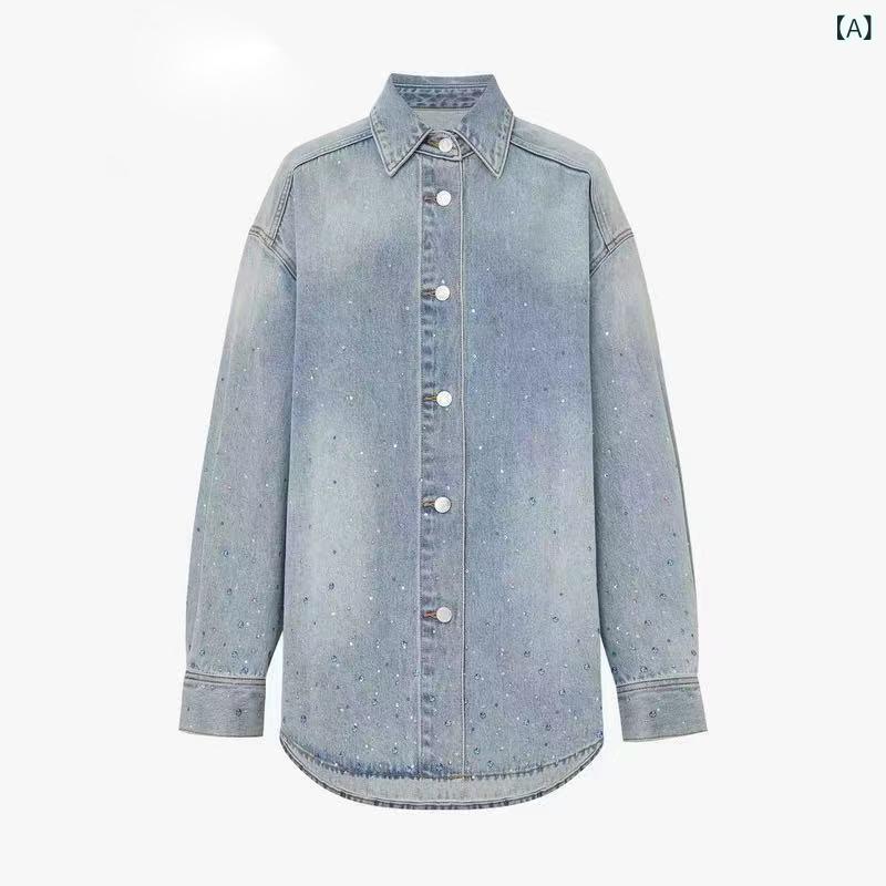 ジーンズ プルオーバー 上衣 淡色 綿原料品 ヴィンテージ 工業 色挙げ句の果て 洗いざらし 工芸 刷り上げる ビーズ かざり付ける 軽さ 伸縮性 春夏 普段使い走り 心地よい 表現スタイル