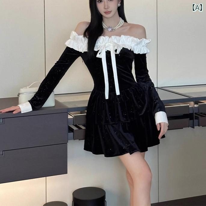 レディース 衣裳 編み物 春 小船のど首 対照色つや うつり変わり 酉の方角シェイプ か細い相応う 遊撃手丈 御召しもの フォーマル