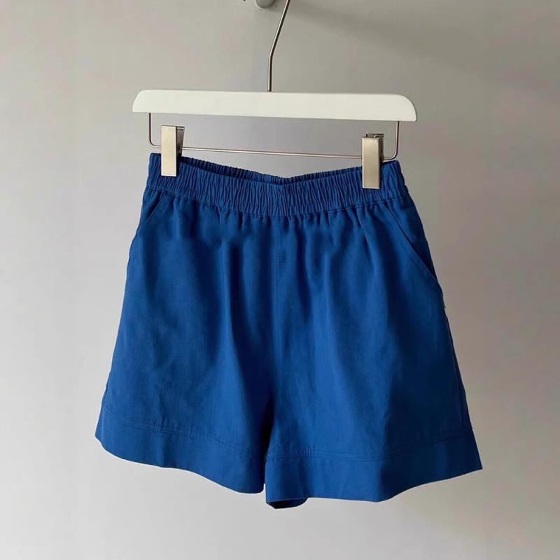 レディース 夏用 ワイドレッグパンツ 伸縮ウエスト ポケット付き Aライン カジュアル スポーツ ゆったり シンプル 薄手 ブルー 軽量 吸湿速乾