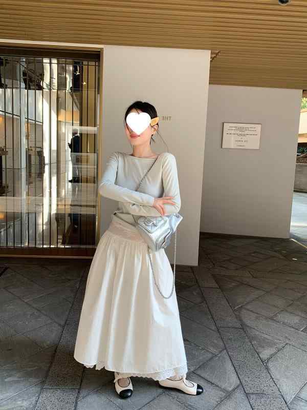 スカート レディース フレア ホワイト レース 春 ミディ丈 軽量 伸縮性 吸湿速乾 かわいい デザイン 通勤 普段使い