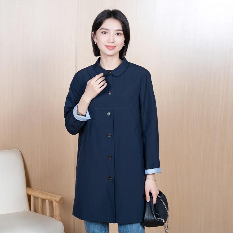 レディース トレンチコート 中長丈 秋 大きめ ゆったり 長袖 韓国 烏兎 アウター 座標し分かりやすい 伸び伸びする相応う 軽さ 伸縮性