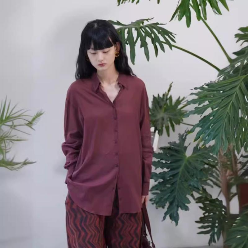レディース プルオーバー 綿 軽さ 夏 長袖 分かりやすい  中長丈 緑であること 雅びやか トップス 吸湿速乾 通い用 普段使い