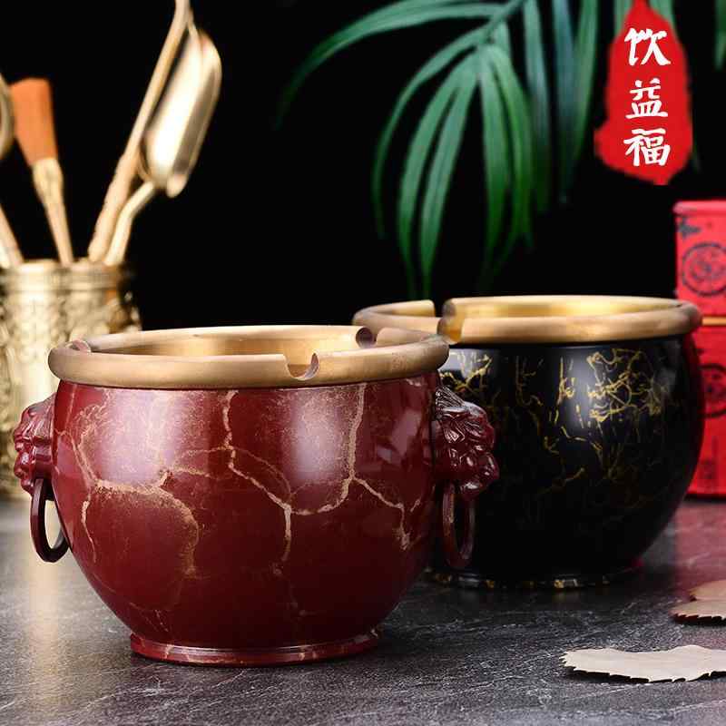 煙灰皿 中国 レトロ 古銅製 飛散押しとどめる 身寄り用 リビング 執務室 事務机いの一番 室内装飾 飾りつけ 今めかしい  金属元素製 耐久性