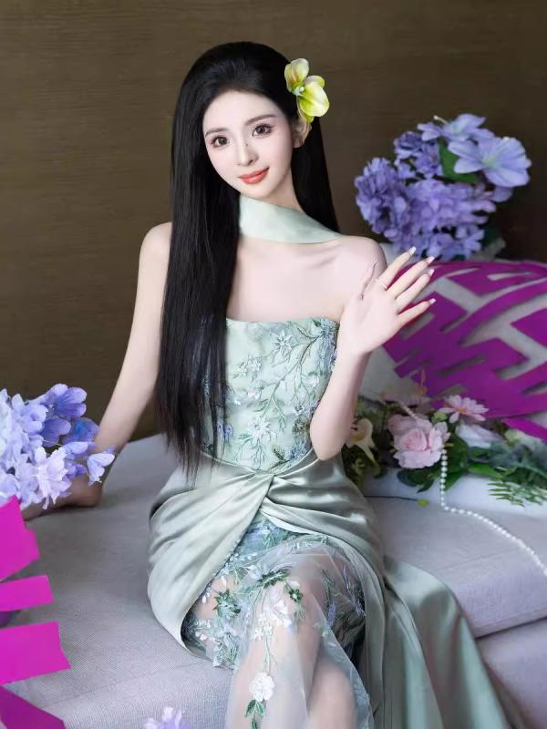 レディース ワンピース 中国 グリーン サテン ハルターネック イブニングドレス 高級感 結婚式用 新婦 パーティー 軽やか シルク調 素材 女性用 ドレス トースト スタイル フォーマル 緑色 アクセント
