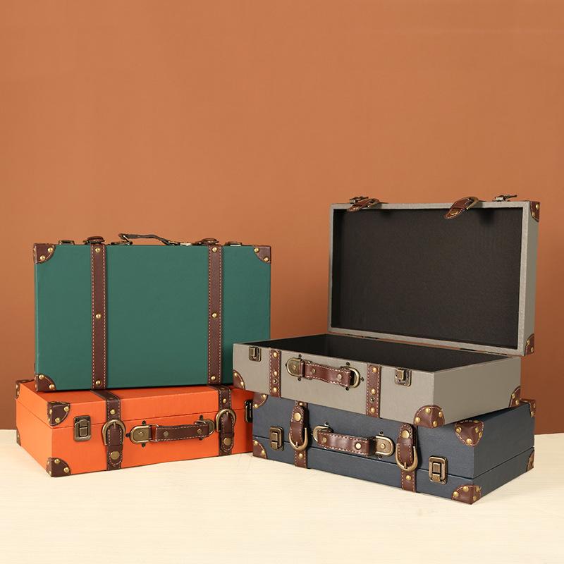 レトロ 木箱 手提げ 収納 ボックス 旅行 ケース 古 整理 道具 ウェディング 撮影 小道具 木製 ヴィンテージ スタイル インテリア 収納 木工 クラフト