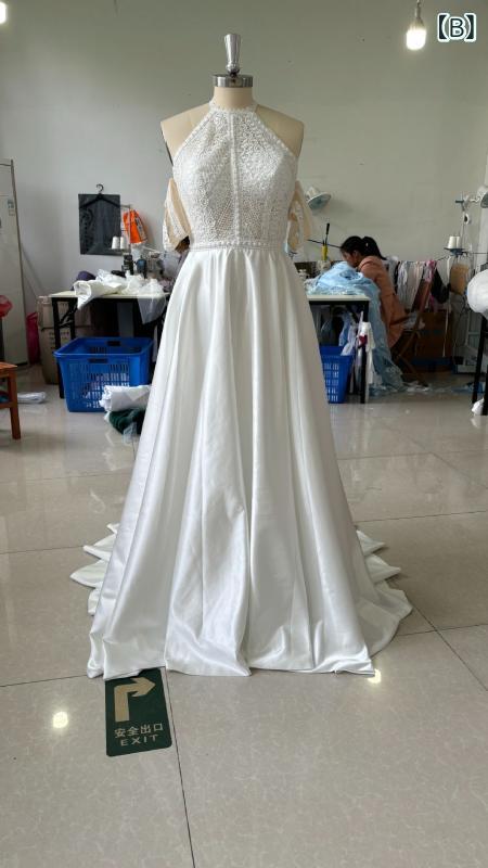 ウェディングドレス レース 刺繍 フィッシュテール スリムフィット ペティート対応 結婚式用 ブライダルガウン エレガントデザイン スタイルアップ 低身長向け 9,859円