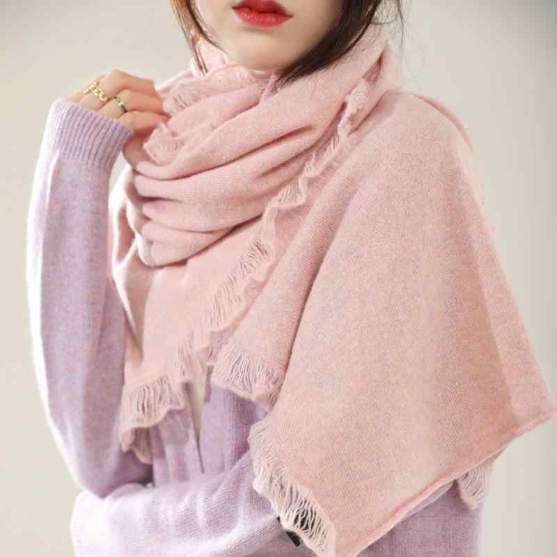 ショール レディース カシミア 100% 中長丈 秋冬 フリンジ レース 花柄 暖か 普段使い コーディネート 大型 軽量 高級感