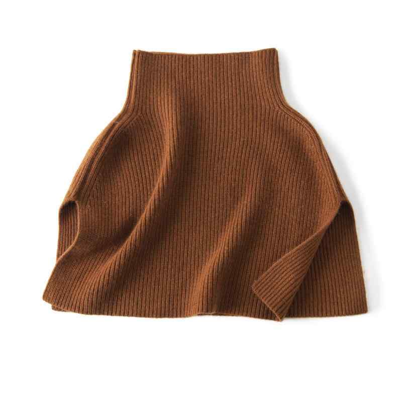 ニット ショール スカーフ 秋冬 厚手 カシミア 半高領 単色 防寒 暖か ファッション ストール ネックウォーマー 柔らかい 素材