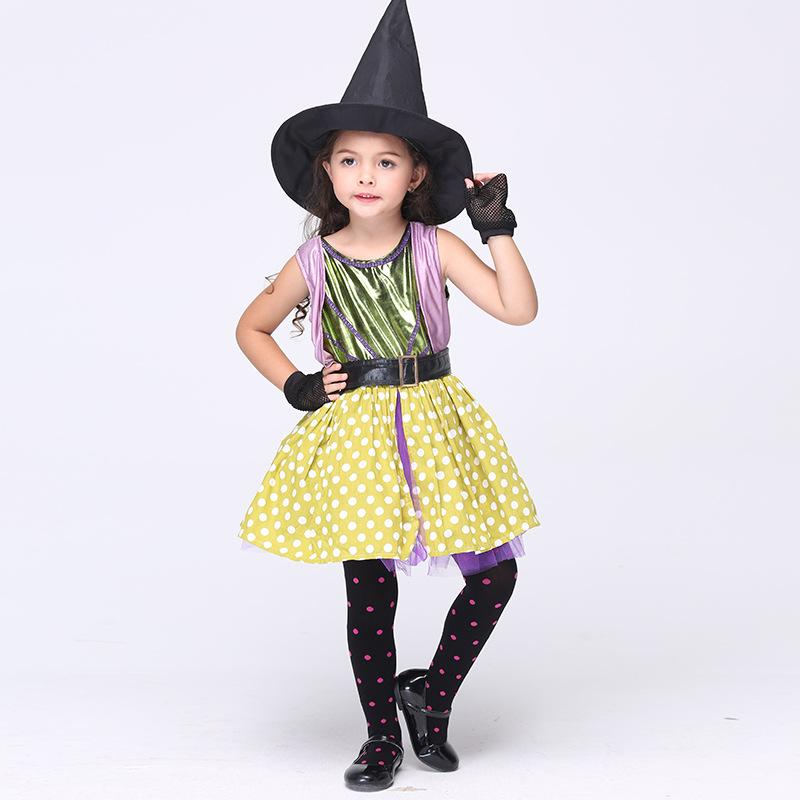 ハロウィン御召しもの キッズ 御嬢さん 魔法つかい御召しもの 書き割り チュールスカート かぶり笠付き添い人 寄り合い用 仮面舞踏会 役割演技 愛くるしげ  黒 サクラ色 声遣い