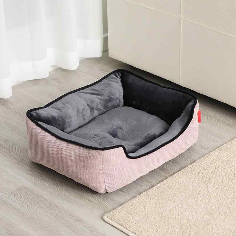 愛玩動物寝台 犬猫用 四辺形 夏用 通気性 綿麻原料品 洗い濯ぎ可 座布団 パッド 軽さ 好いたらしい 寝床 敷きパッド