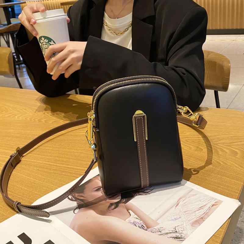 夏用 スマホポーチ 札入れ 革 縦型 ツートンカラー 曲がったがけ 大電気容量 御前上等感 心地よい 普段使い走り 軽さ ショルダーバッグ