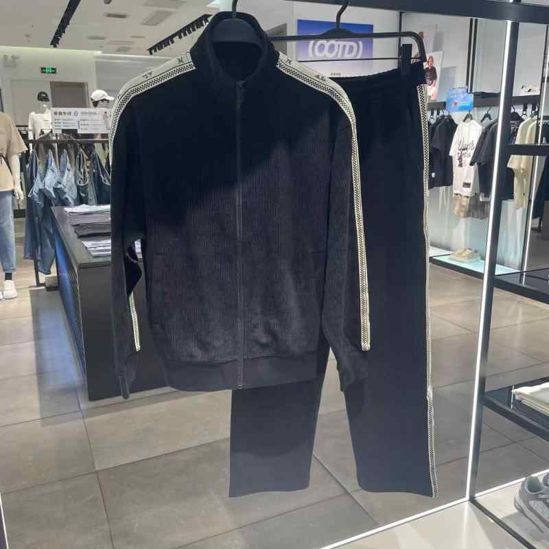 秋 メンズ カジュアル 長袖 スタンドカラー ジップアップ スウェット トップス スポーツ ストレート レギュラー フィット パンツ ファッション セットアップ