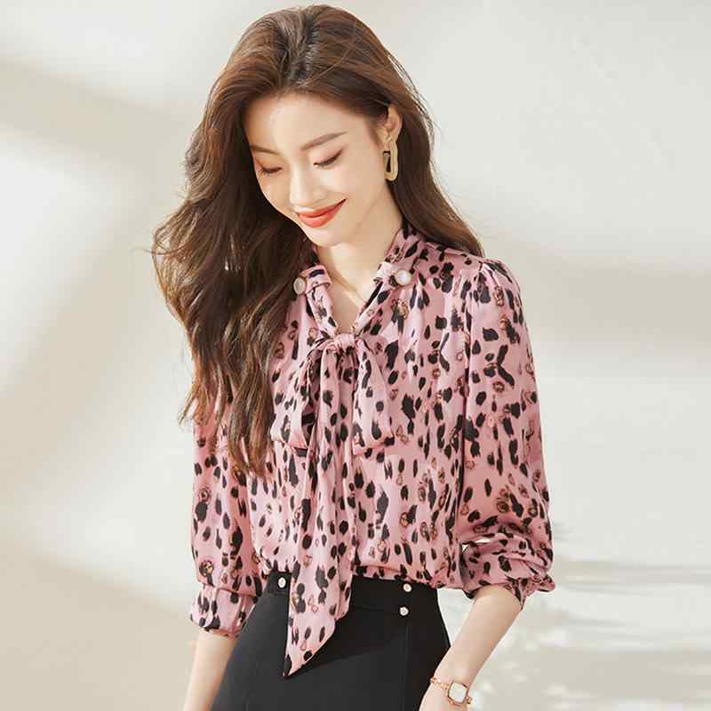 トップ レディース 花柄 シフォン 春夏 リボン結び シュロの葉 フレンチ表現スタイル 今めかしい 特殊 軽さ 冷やりとした トップス 流行り物