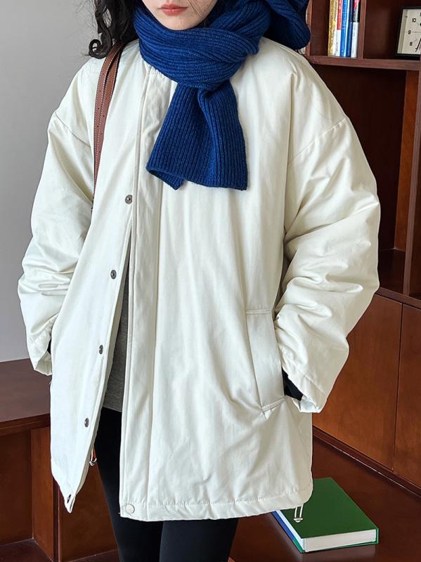 アウター レディース 秋冬 ジャケット コットン 中綿コート ブルゾン ジャンパー 防寒着 防 暖かい ゆったり 大きいサイズ 体型カバー 着痩せ オーバーサイズ ミリタリー カジュアル 通勤 通学 普段使い アウトドア シンプル 無地 切り替え 素材｜北摂軽太郎便