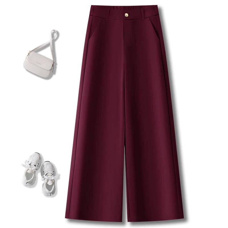 パンツ 女性用 ハイウエスト ワイドレッグ 夏用 ルーズ ドレープ感 スリム効果 上品 ストレート スーツスタイル 通勤 カジュアル 快適 スタイリッシュ