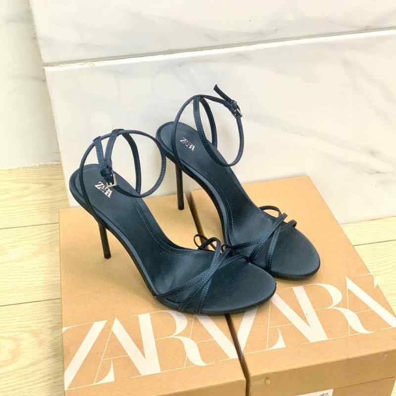 レディース 春夏 ハイヒールサンダル フレンチスタイル 金属バックル オープントゥ クロスストラップ ローマ 細帯 女性用 軽量 普段使い