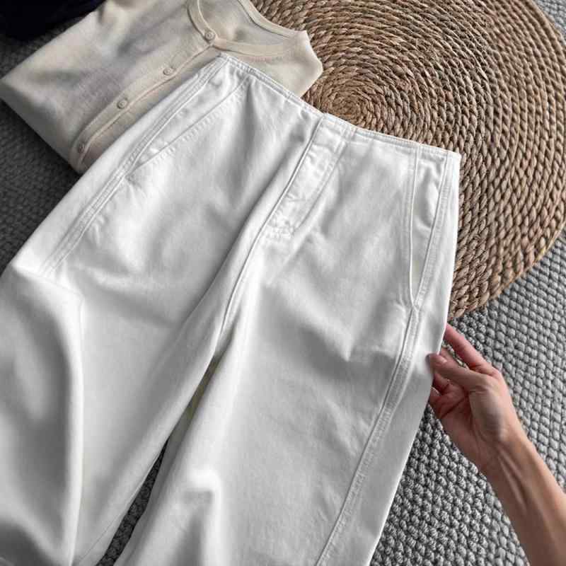 レディース デニムパンツ コクーンシルエット ハイウエスト スリム効果 9分丈 カジュアル ゆったり ストレッチ 素材 普段使い 軽量