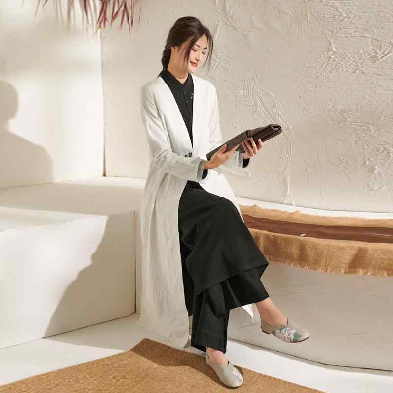 厚地の外套 レディース 秋冬 中国 綿 ジャカード ロング  ゆったり 影ぼうし 生あたたかい 原料品 日常使い走り 作物的 表現スタイル