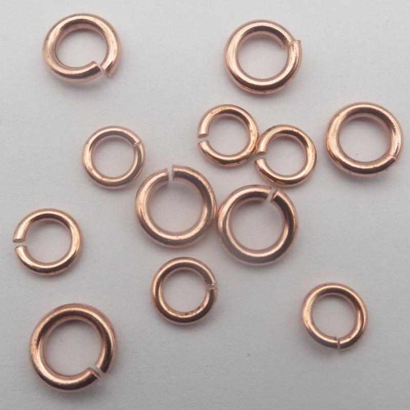 ハンドメイド アクセサリーパーツ 銅製 開口リング イヤリング 耳飾り ネックレス ブレスレット クラフト素材 ジュエリー アクセサリー DIY 用 紫銅 紅銅 輪っか 装飾 ピン フック チェーン コネクター