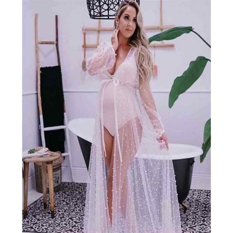 マタニティ ビーチ カバーアップ ロングケープ シースルー ゆったり 大きめサイズ 妊婦用 夏 ビキニ トップス 透け感 軽量 伸縮性 接触冷感 再生繊維|北摂軽太郎便