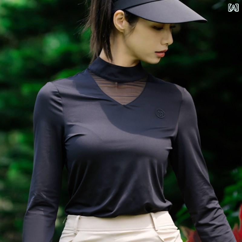 ゴルフ レディース 長袖 Tシャツ トップス 通気性 快適 フィットネス 運動 吸湿速乾 ストレッチ レトロ ショートスカート ミニスカート セット｜北摂軽太郎便