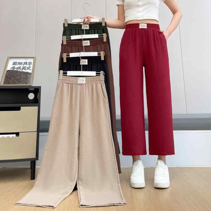 パンツ レディース 夏用 ストレート ワイドレッグ 中年女性 ゆったり シルエット レジャー 普段使い 快適 軽量 伸縮性 吸湿速乾|北摂軽太郎便