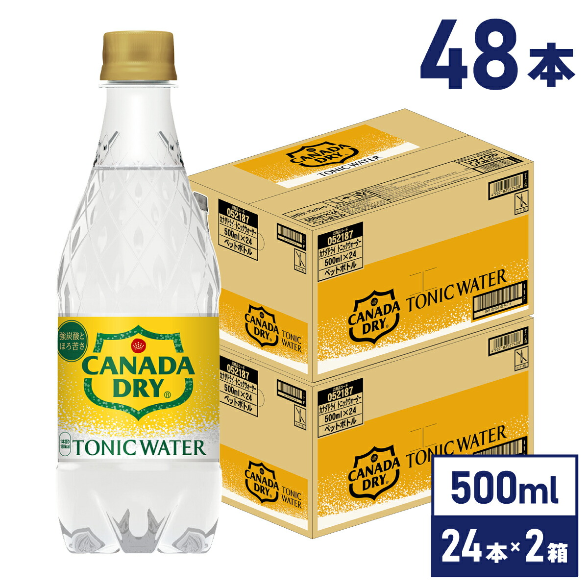 【マラソン期間中ポイント5倍】 カナダドライ トニックウォーター 500mlPET×24本×2箱 【送料無料】